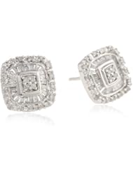 10k White Gold Square Shape Stud Earrings (1/2 cttw, I-J Color, I3 Clarity)