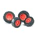 Bruder 03302 - Zwillingsbereifung mit orangen Felgen f�r die Traktor Serie 0300