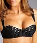 Aubade Bahia Demi Cup Bra, 36E, Black