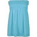 FULL TILT Womens Smocked Tube Top - Turquoise