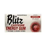 Blitz Caffeine Energy Gum, Original with Taurine, 8-Count Tins (Pack of 12)