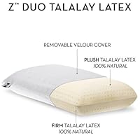 Z by Malouf Duo-Latex Two-Sided Talalay Latex Plush and Firm Pillow, QUEEN