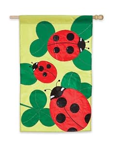 Lucky Ladybugs Regular Size Applique Flag