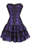 #3: V_2162_lila : Corsage mit String und Minirock lila