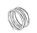 Knot Bar Line Design Polished Cute Ring New .925 Sterling Silver Band Size 8