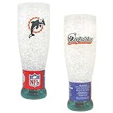 Miami Dolphins NFL Crystal Pilsner Glass
