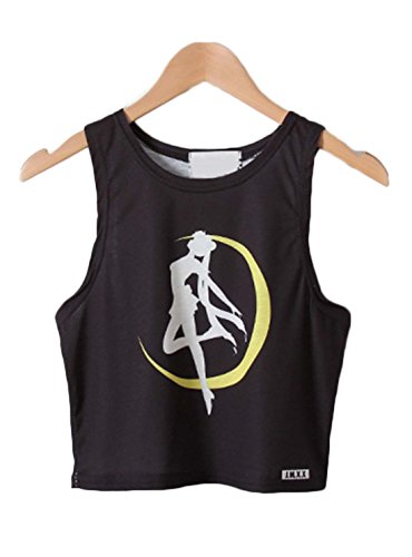 Dreagal Girl's Fashion Print Sleeveless Crop Top