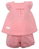 Max and Tilly Baby Girl Embroidered Cotton Voile Top and Bloomer 2 Piece Set size 6-12 months - Watermelon Pink