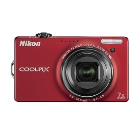 The Electronics World | Nikon Coolpix S6000 14.2MP Digital Camera with 7x Wide Angle Optical Vibration Reduction (VR) Zoom and 2.7″ LCD (Red)