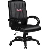 Home Office Chair with MLB Logo Panel Team: Atlanta Braves