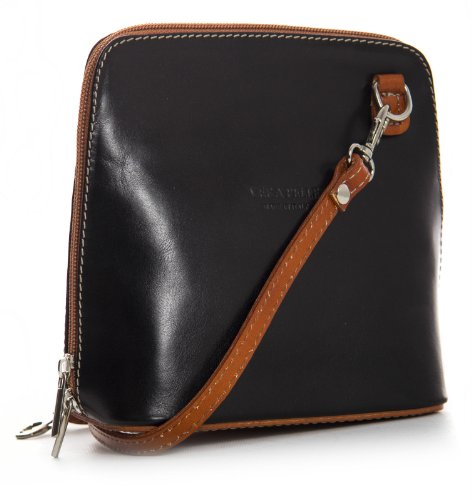 Big Handbag Shop Womens Mini Genuine Leather Cross Body Bag with Free Dust Bag
