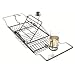 PT Designer Bath Tub Caddy, Chrome (Holds Candle, Book And Champagne Glass)