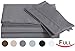 Utopia Bedding 4-piece Bed Sheet Set 100% Cotton, Includes Flat Sheet, Fitted Sheet, and 2 Pillow Cases (Full, Grey)