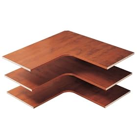Easy Track RS3003-C 29-7/8-Inch Corner Shelves, Cherry