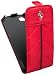 Ferrari Leather Flip Case for iPhone 4/4S - Red