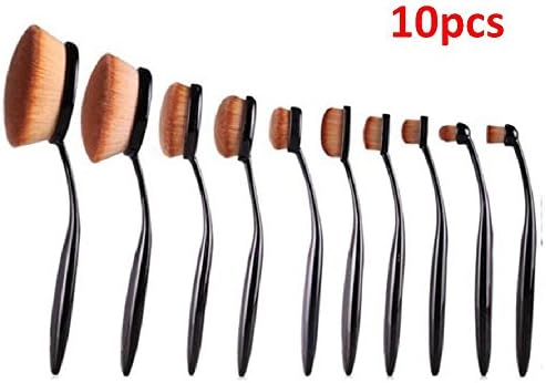 Viproo® 2016 New Arrival Professional Soft Oval Toothbrush Makeup Brush Sets Foundation Brushes Cream Contour Powder Blush Concealer Brush Makeup Cosmetics Tool(Set of 10)