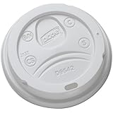 Dixie 9542500DX WiseSize (Case of 500) Dome Lid for 10-16 oz PerfecTouch Cups and 12-20 oz Paper Hot Cups, White
