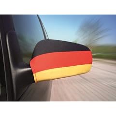 MFLAX Au�enspiegelflagge f�r PKWs, Vans und Gel�ndewagen, Gr��e M, Deutschland-Fahnen Design, 15,7x24x1 cm