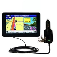 Advanced Gomadic Brand Garmin Nuvi 3590 3590LMT 2 in 1 Auto / Car DC Charger with Foldable Wall AC Charging plug - Amazing design built with TipExchange Technology