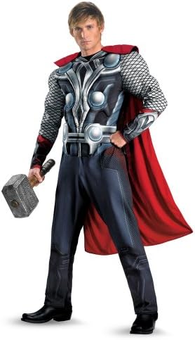Thor Avengers Movie Classic Muscle Adult Combo:Costume With Hammer