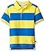 Scout + Ro Little Boys' Short-Sleeve Jersey Polo Shirt, Sun Haze Yellow/Blue, 7
