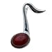 Certified Genuine Cherry Amber and Sterling Silver Note Pendant