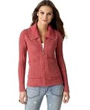 DKNY Jeans Enzyme-Washed Zip-Up Cardigan Sweater