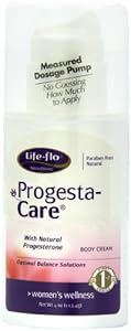 Life-Flo Progesta-Care with  Natural Progesterone Body Cream, Women's Wellness, 4-Ounce Bottle