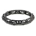Jewelry : Brianna Collection Floral Hematite Tone Stretch Bracelet
