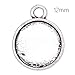 12mm Round Cabochon Base Antique Silver Plated Pendant Trays-20pcs