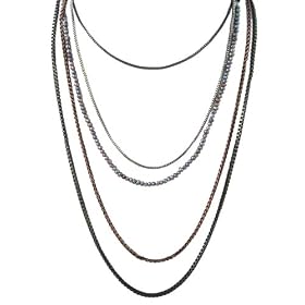 Leslie Danzis Chain, Faux Suede with Freshwater Pearl Multi-Strand Necklace,... by