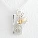 Rectangular Peace Tag with Cut Out Design in Sterling Silver with Citrine Gemstone Beads on an 18" Sterling Bead Chain, #8348