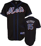MLB Men's New York Mets Carlos Beltran Black Alternate Short Sleeve 6 Button Synthetic Replica Baseball Jersey Spring 2012  (Black, Small)