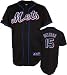 Carlos Beltran Jersey: Adult 2010 Majestic Alternate Black Replica #15 New York Mets Jersey