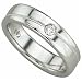 0.06 Ct. Round Brilliant Cut Diamond, 14Kt. White Gold. Diamond Solitaire Women's Band
