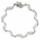 Bridge Jewelry Sterling Silver Swiggle Bracelet - Silver