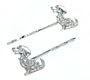 A Pair of Crystal Clear Glittering Puppies Crystal Bobbie Pin