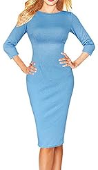 Cocktail Round Neck Wrap Long Sleeves Homecoming Dress/Party Dress/Wedding Dress/Midi Dress 