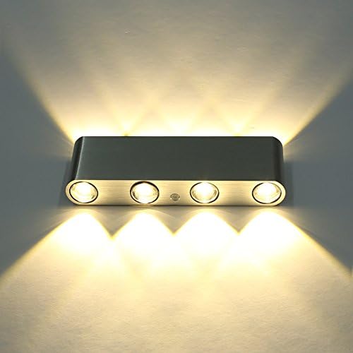ProDeals 8W Indoor Wall Light Lamp Warm White led light Wall Sconce Light Lamp Modern Led Wall Light Wall Sconces with Scattering Light Rectangular Aluminium Body with Mini Style Bulb Included Living Room Light Bedroom Lamp Sconces Decor Fixture Wall Lights