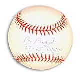 Ron Perranoski Autographed Baseball with 63-65 WS Champs Inscription