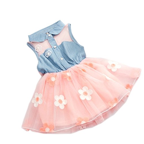 YOMIYOKA Baby Girl Dress 1 - 4 Years Flower Wedding Princess Bowknot Party Dresses