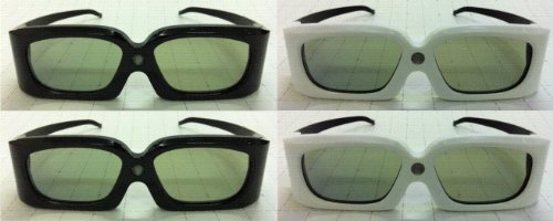 Future Cinema Eagle 510's - 2 Black and 2 White (4) 3D DLP Link Active Shutter Glasses 120 Hz