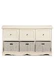 File Console 3-basket Antique White