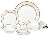 Lorren Home Trends Porcelain Dinnerware Set, 24-Piece