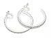 Gorgeous LARGE Austrian Crystal BLING Hoop Clip On/Screw Back Earrings Silver Tone ~ YOUR CHOICE OF SIZE! (2.25 Inch Fulfilled by Amazon)