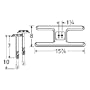 MCM 10502-70401 Stainless Steel H Twin, Centered, 1.25 Inch Offset Burner