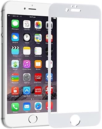 iphone 6/iphone 6S Tempered Glass,3D Color HD Clear Anti-Scratch Anti-Fingerprint Waterproof Full Edge Cover No Cap Glass Screen Screen Protector Film for iphone6/6S 4.7' inch(white)