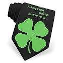 Shamrock Blessing Tie by Wild Ties - Black Polyester