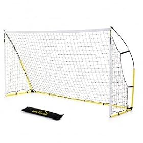 Kickster Academy Ultra Portable Football Goal - Yellow, 12 x 6 ft