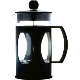 GROSCHE COLOMBO Black Gourmet Coffee Press and tea maker (teapot) with Thermal Glass and Stainless Steel Press, 20 fl. oz capacity